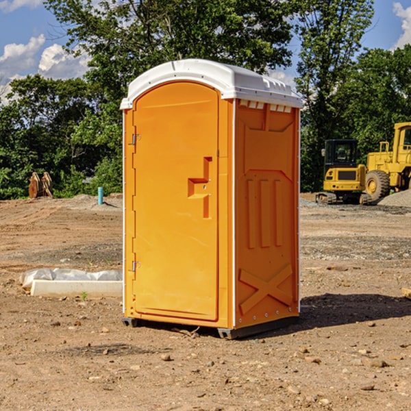 how often are the porta potties cleaned and serviced during a rental period in Moneta